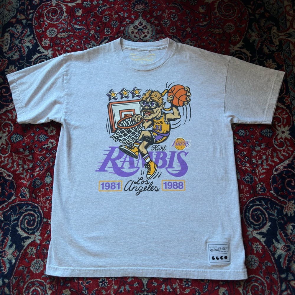 Mitchell & Ness Kurt Rambis Lakers Gray Tee shirt